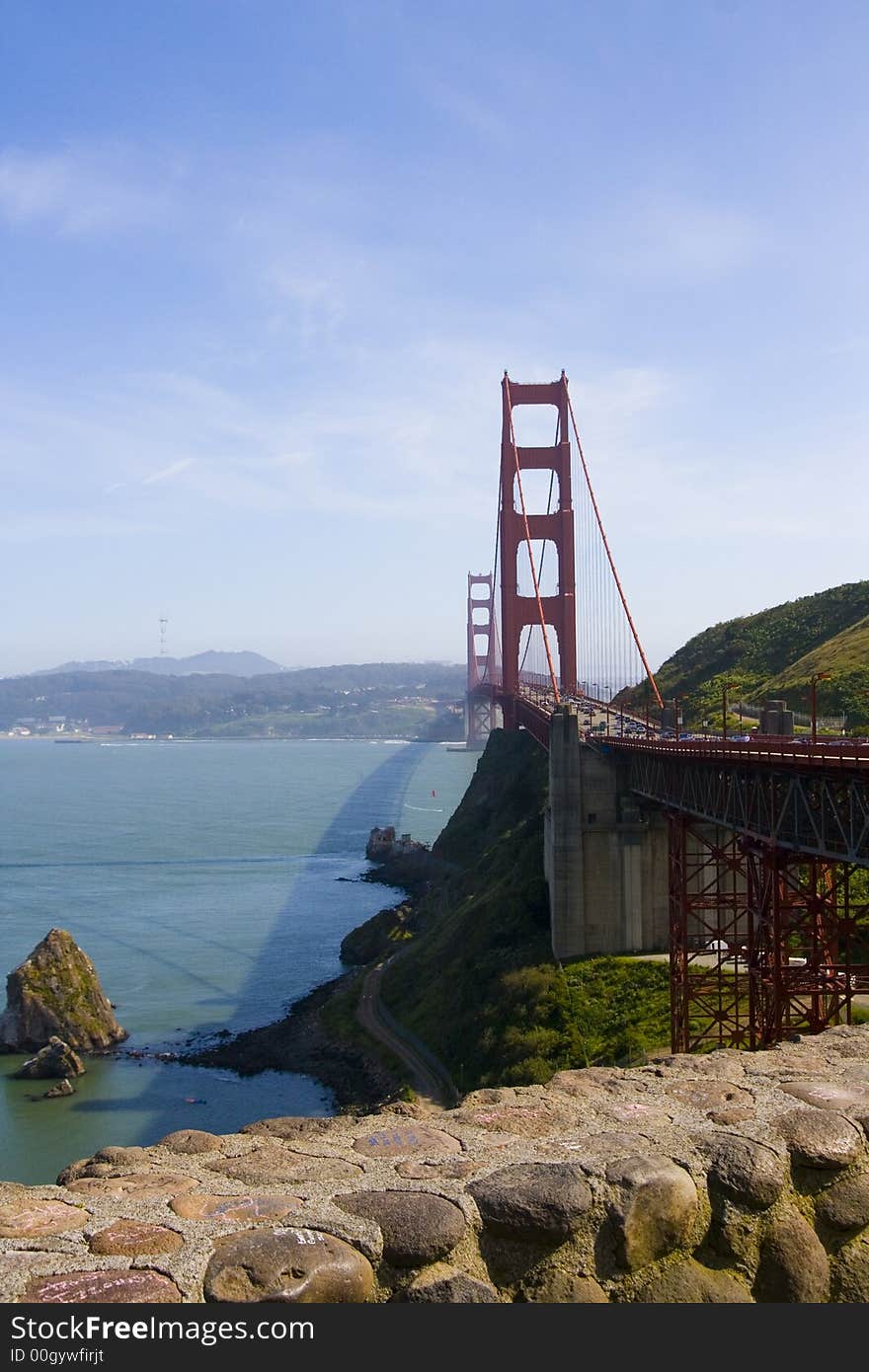 The famous Golden Gate Bridge in San Francisco