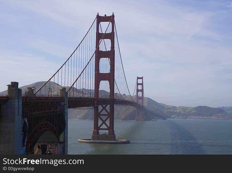 The famous Golden Gate Bridge in San Francisco