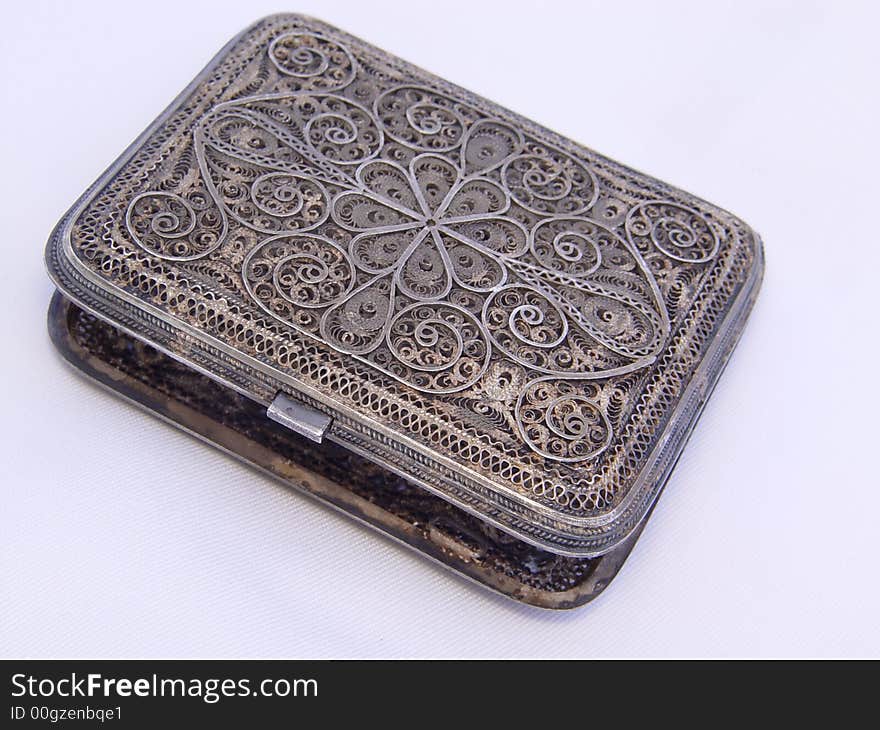 Vintage silver box for jewelery.