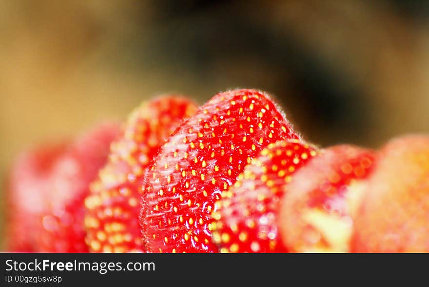 Juicy berries of the strawberries