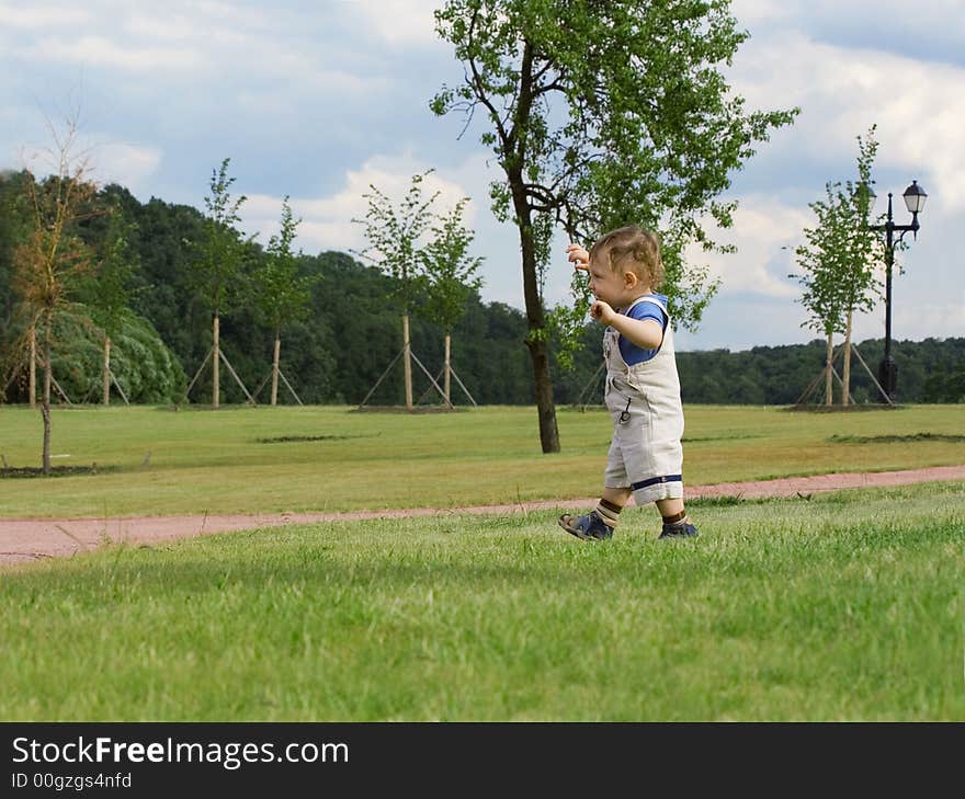 Boy on the grass