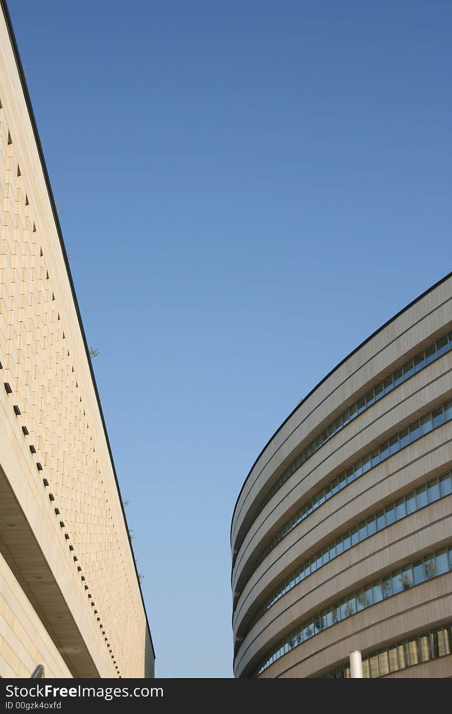 Modern architecture building detail in athens greece