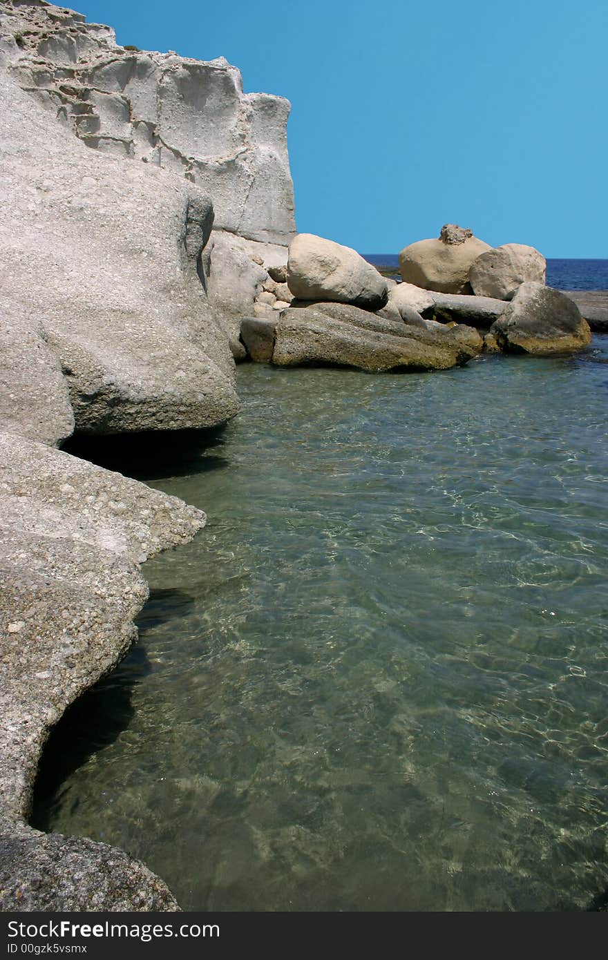 Rocks at the beach of cabo de gata - Almería - Andaluia - Spain. Rocks at the beach of cabo de gata - Almería - Andaluia - Spain