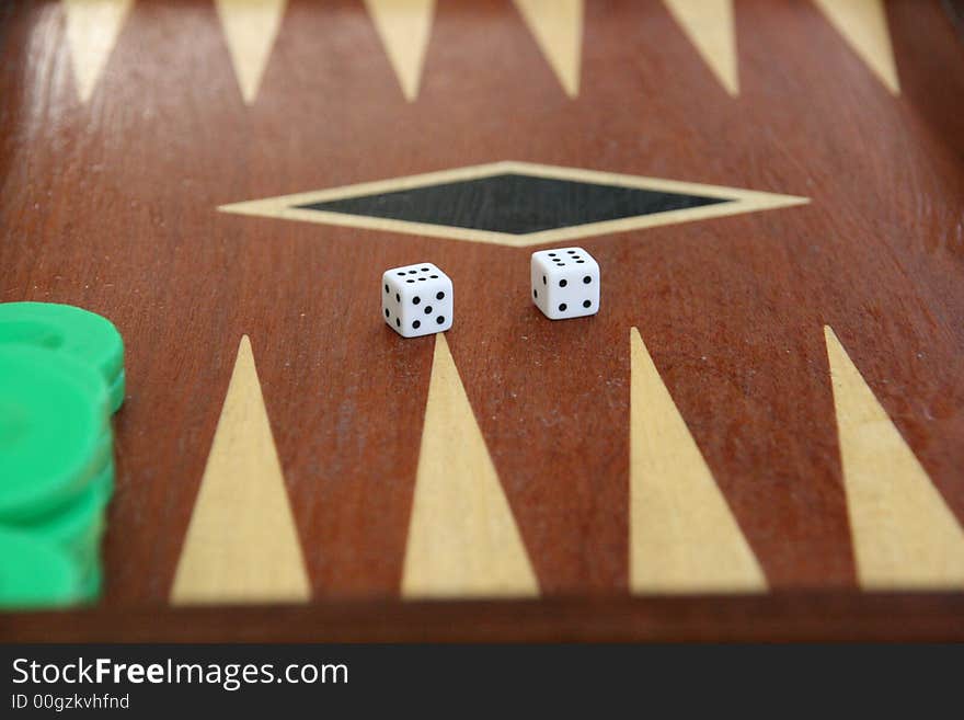 Board game backgammon double six