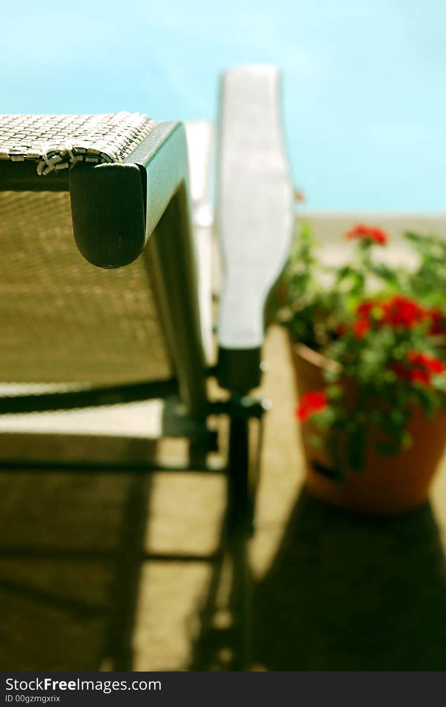 Lounge chair by the pool. Lounge chair by the pool