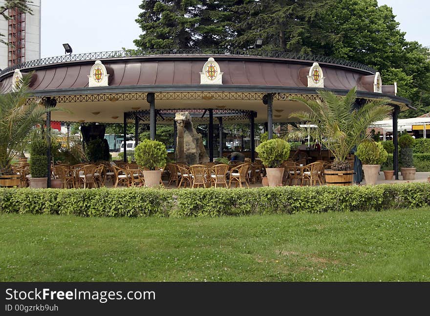 Cafe in Bulgaria on Gold sand