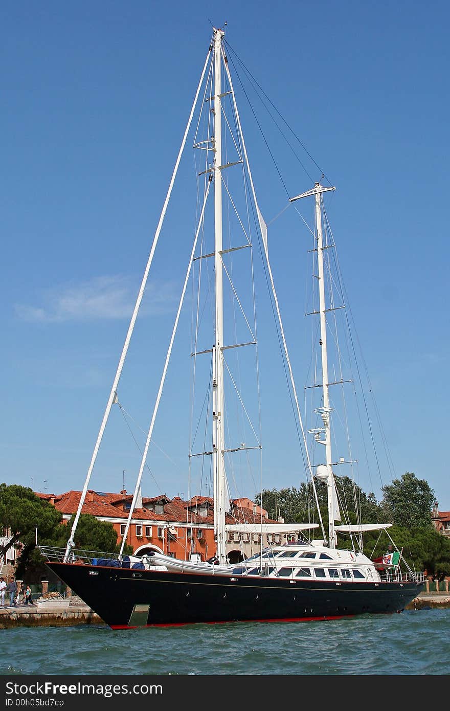 A luxury ship in the Venice Lagoon