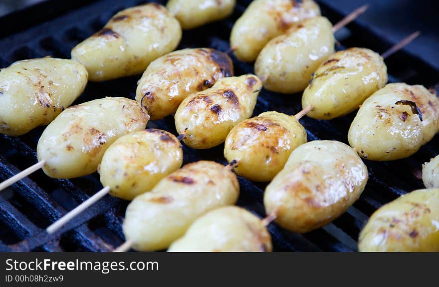 Grilled potatoes