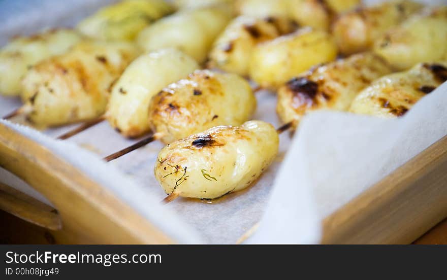 Grilled potatoes