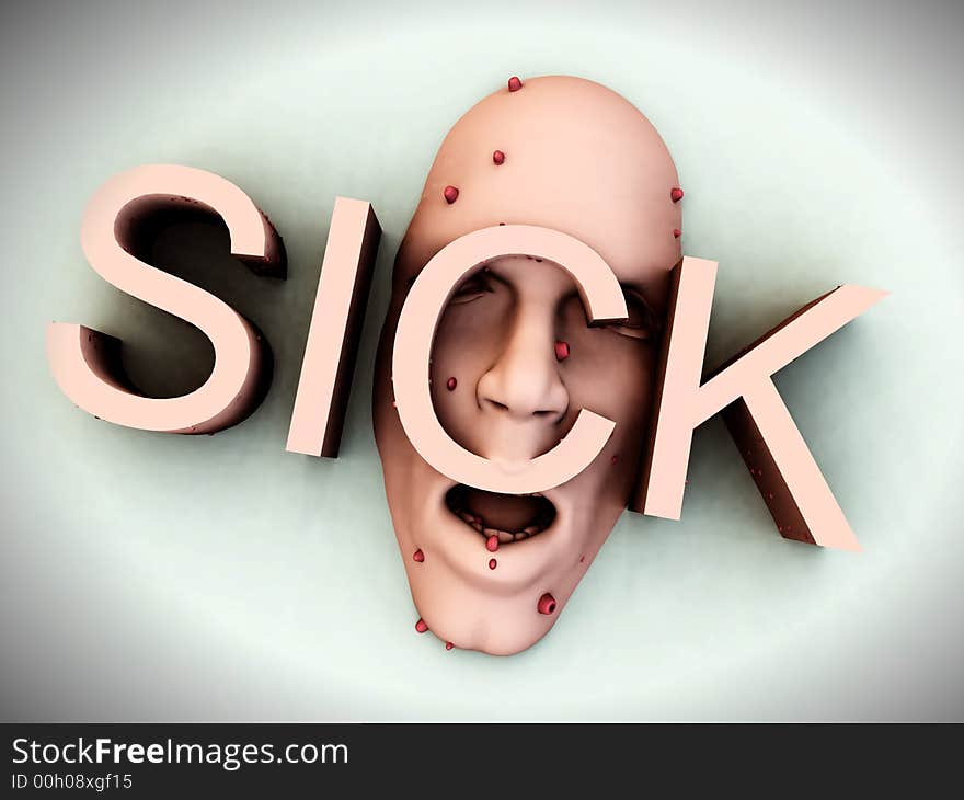 An image of a person who is sick.