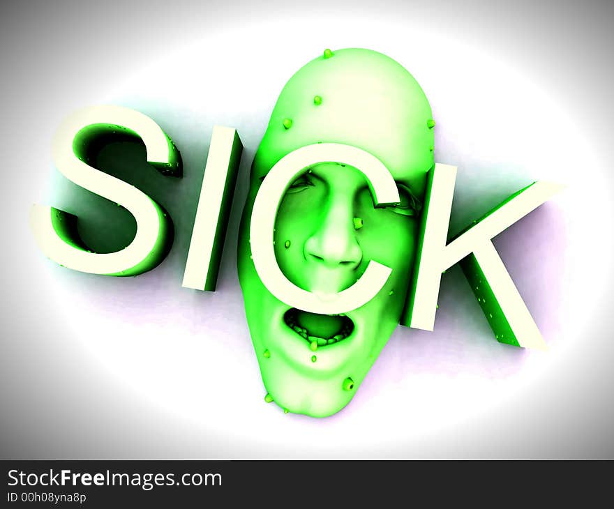 An image of a person who is sick. An image of a person who is sick.