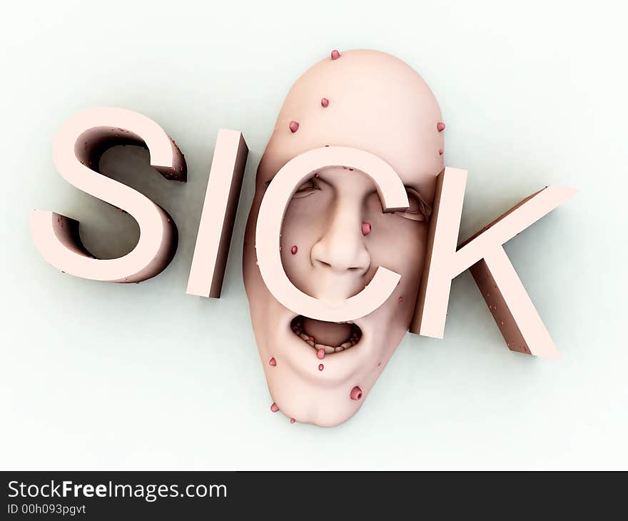 An image of a person who is sick. An image of a person who is sick.