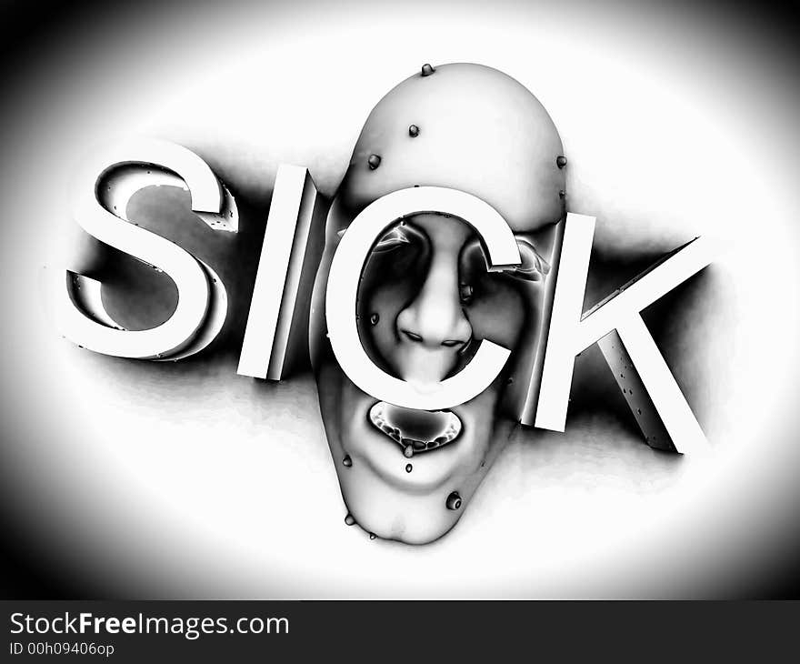 An image of a person who is sick. An image of a person who is sick.