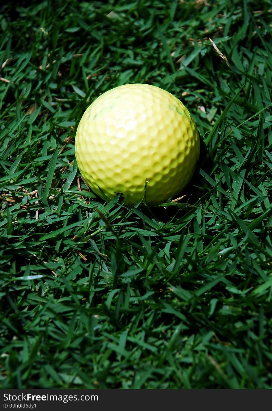 Yellow golf ball