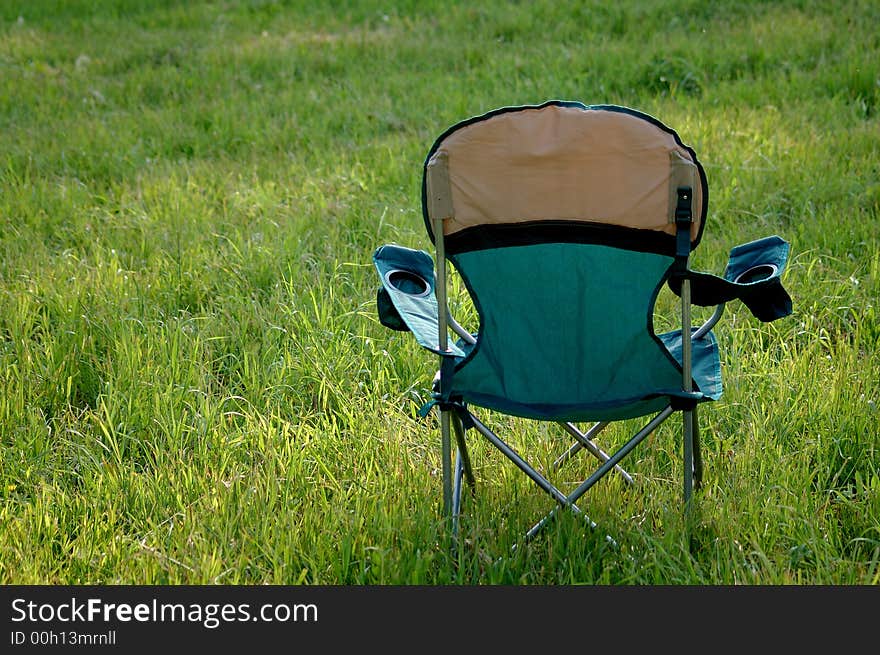 One chair in the grassland