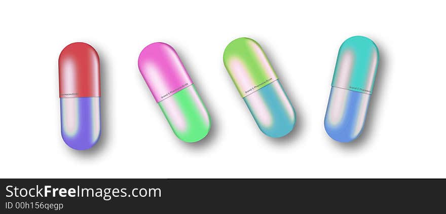 Computer generated image of capsules