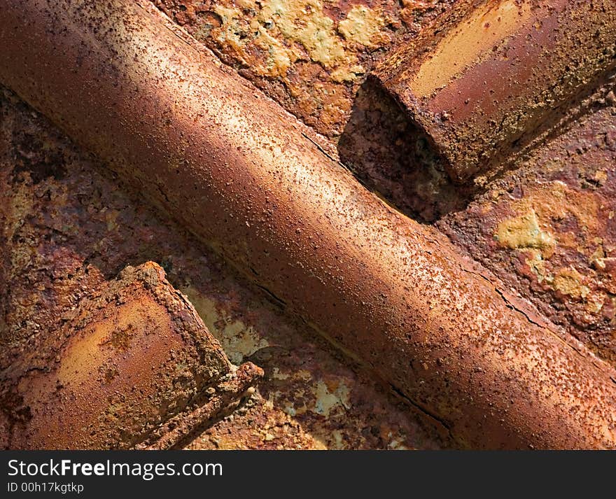 Detailed close-up of colorful rusty sheet of old metal. Detailed close-up of colorful rusty sheet of old metal