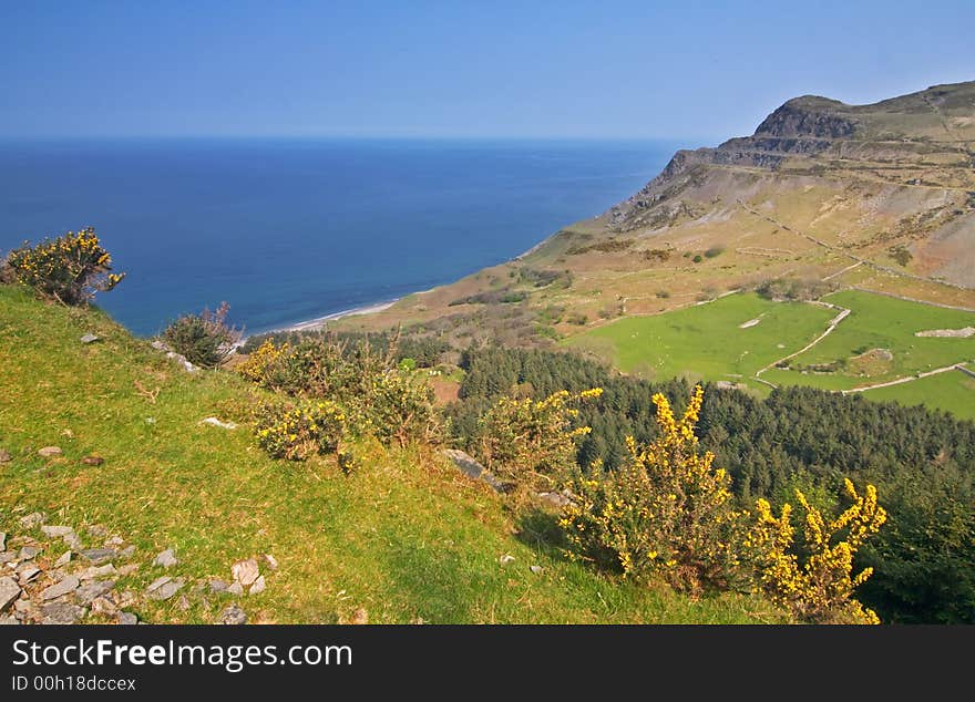 View over Nant Gwrtheyrn, Wales