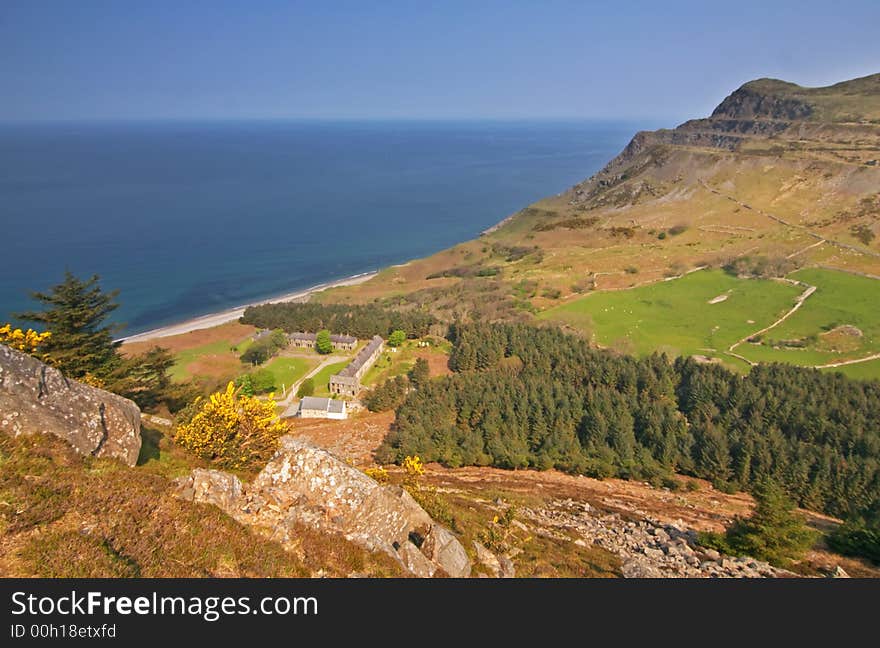 View over Nant Gwrtheyrn, Wales