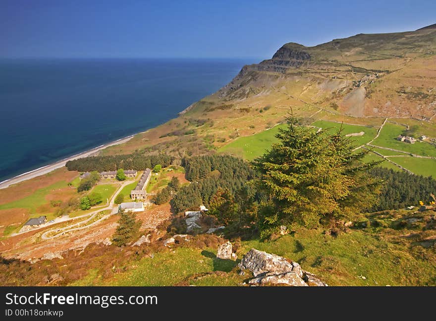 View over Nant Gwrtheyrn, Wales