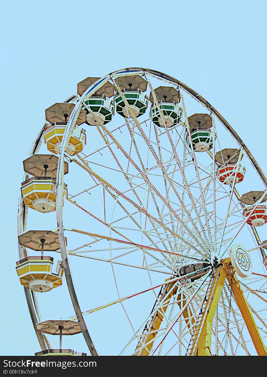 This image depicts a ferris wheel.