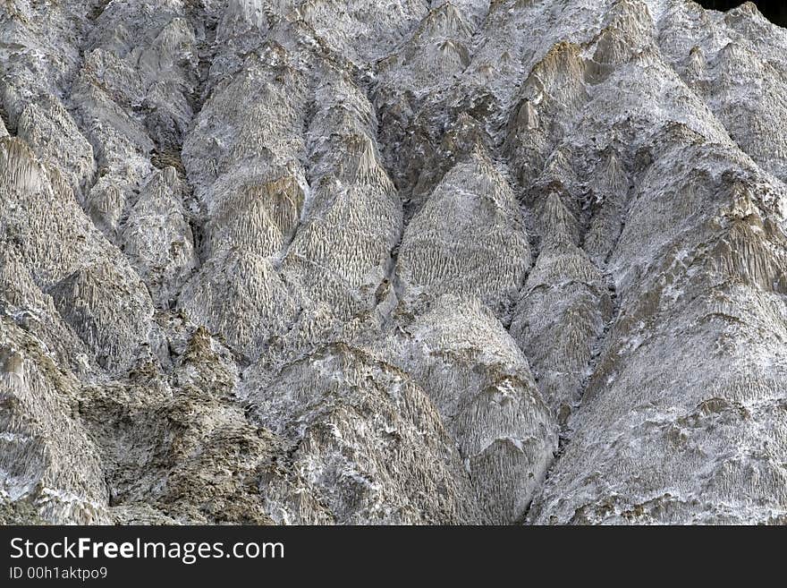 Eroded Salt stones on a mountain in Transylvania