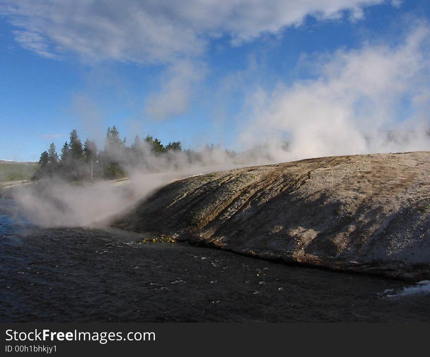 Hot springs in Yellowstone