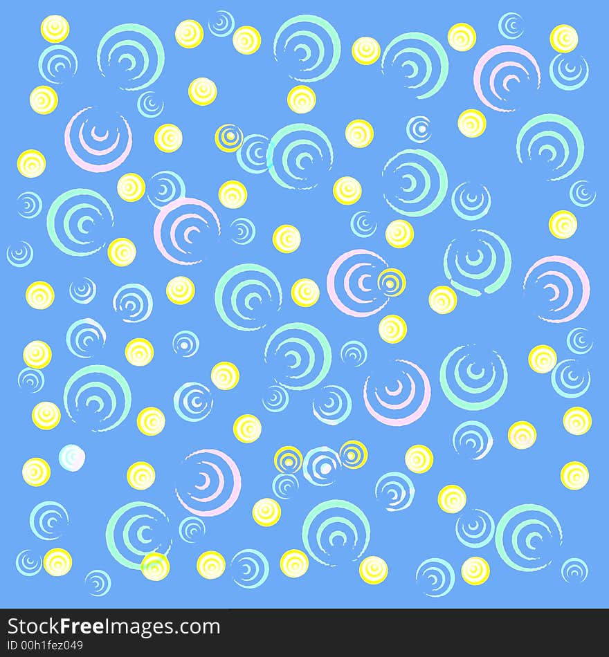 Colorful abstract balloons  scattered on   blue background. Colorful abstract balloons  scattered on   blue background