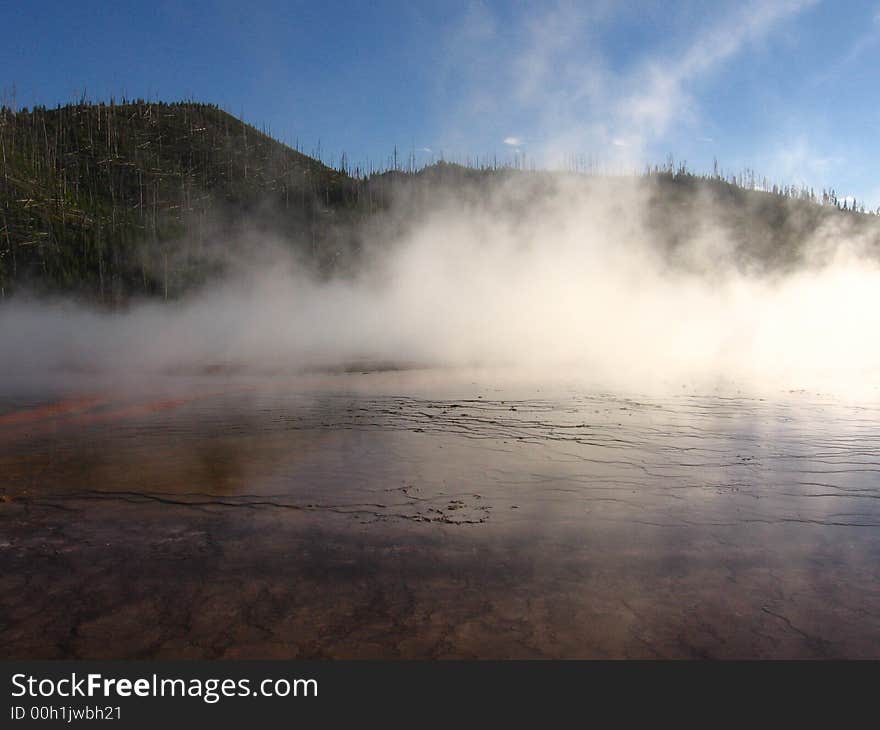 Hot springs in Yellowstone