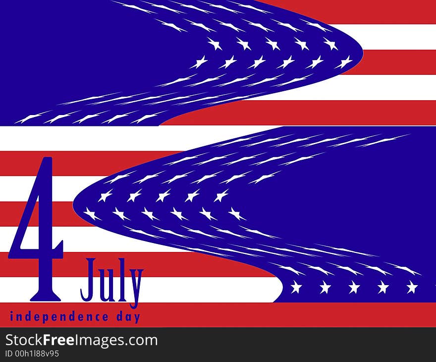 4 July, Independece Day, Abstract Flag Background...