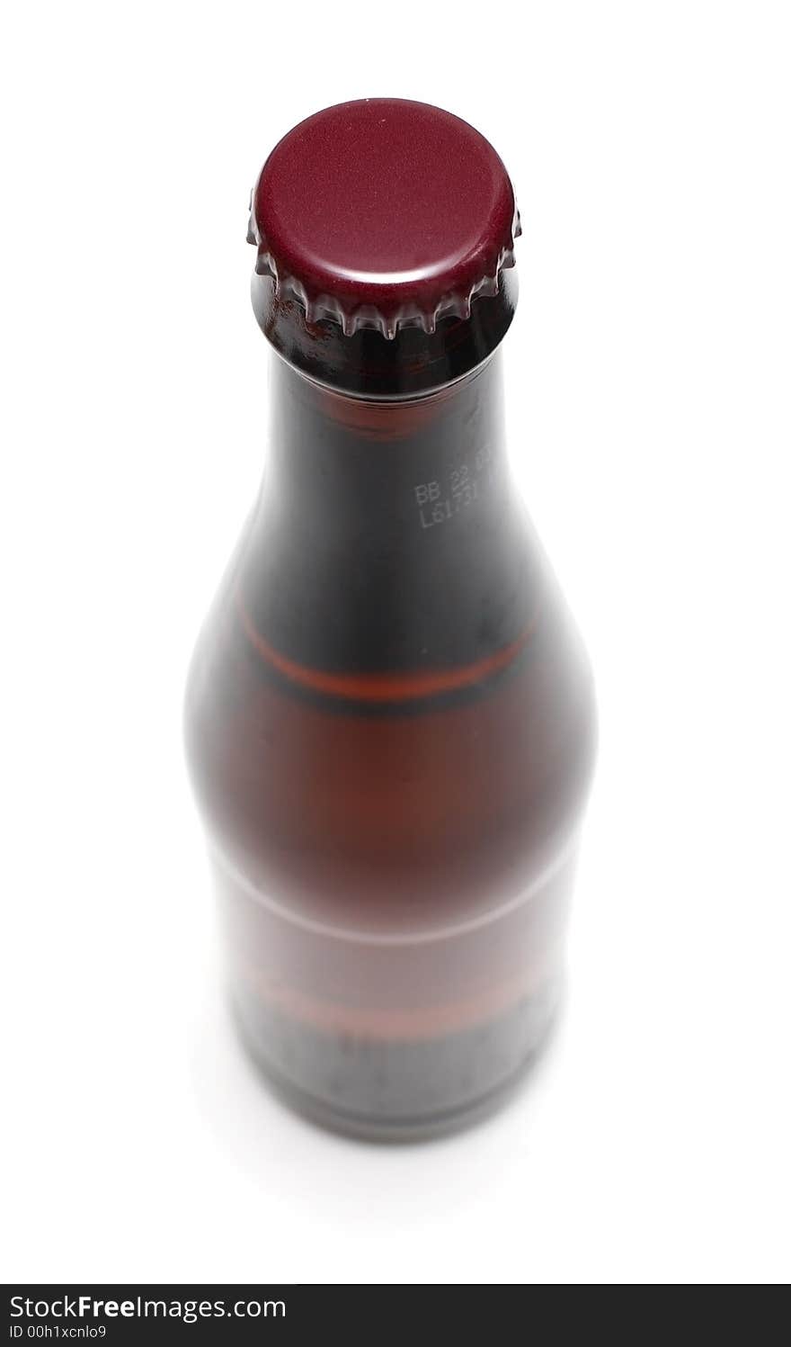 A Bottle of Bitter Ale  on white background. A Bottle of Bitter Ale  on white background