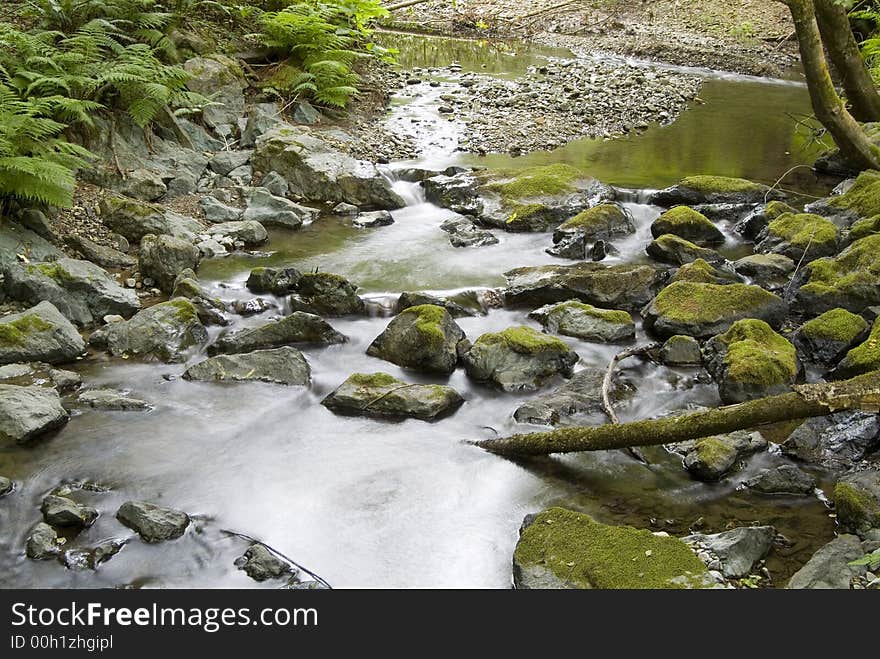 Slow stream in northern california. Slow stream in northern california