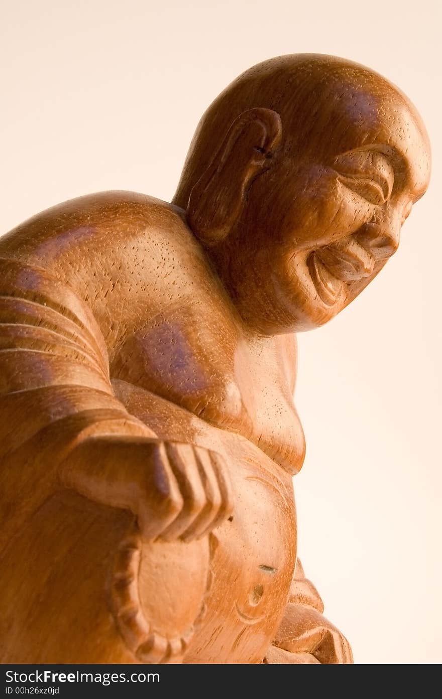 Old smiling buddha from asia