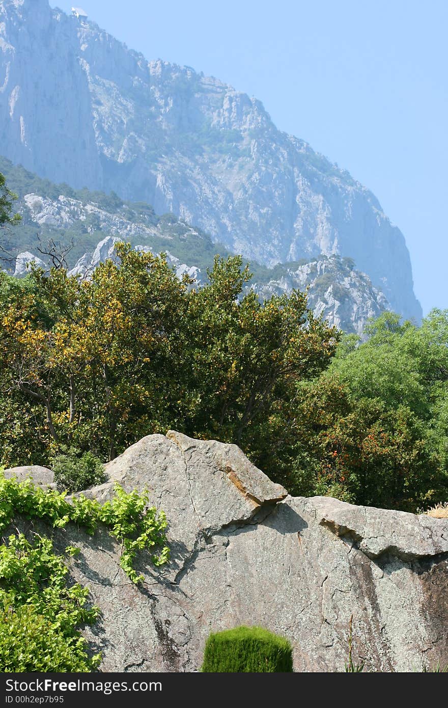 Beautiful landscape (big mountain and blue sky)