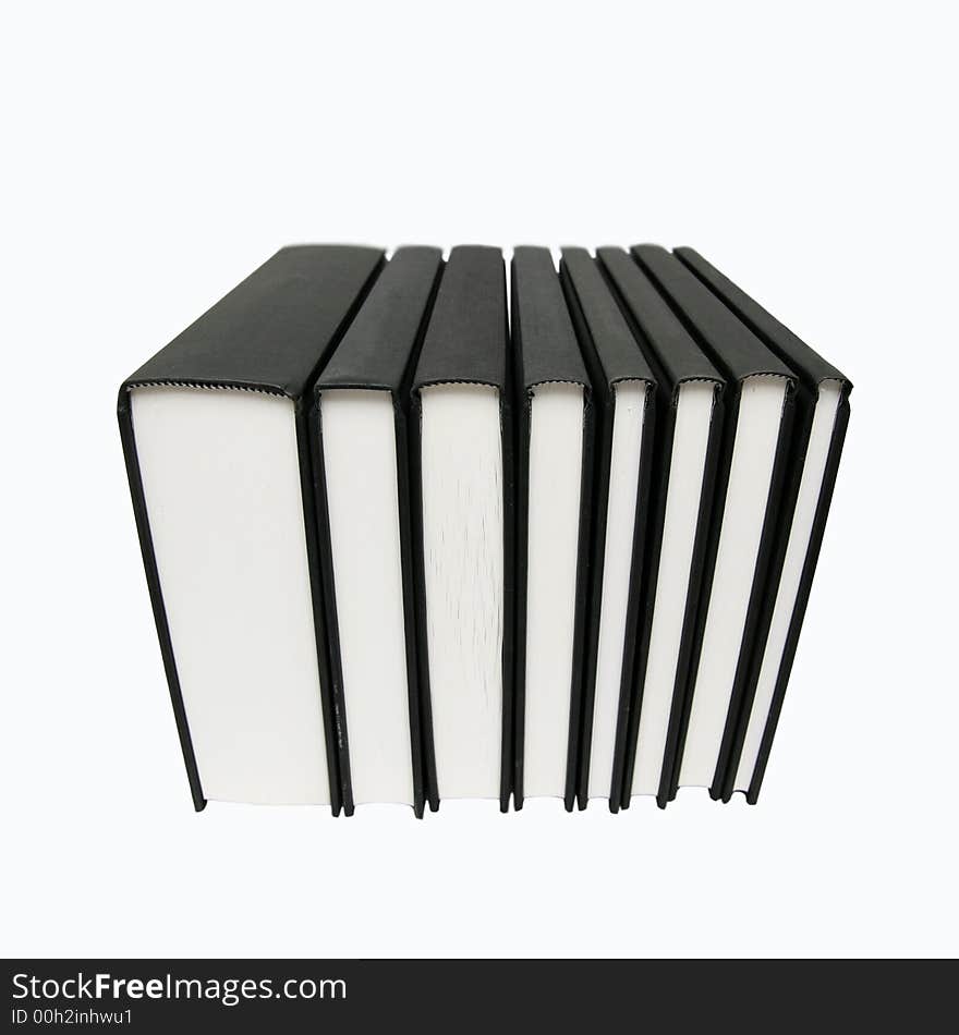 Books on a white background