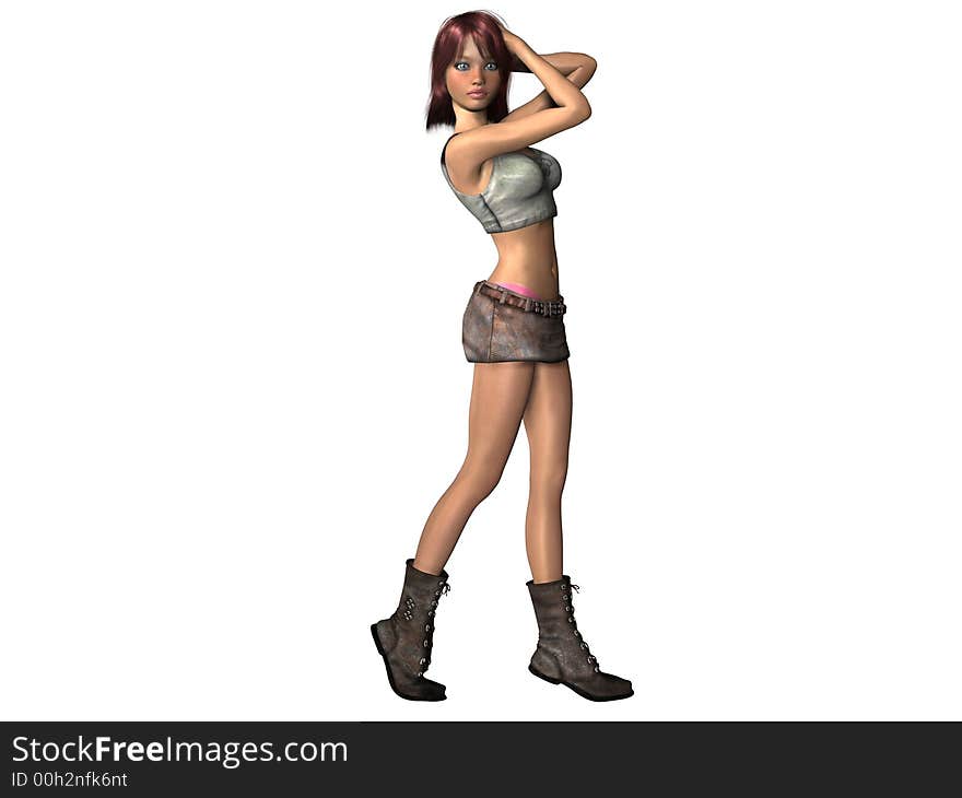 3D HD Female Rendering