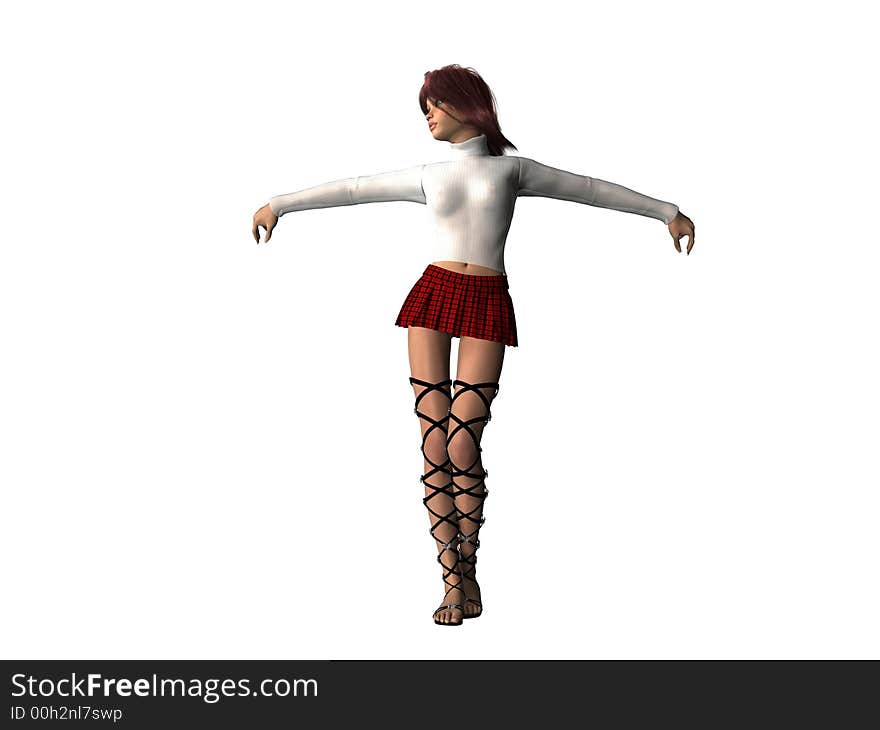 3D HD Female Rendering