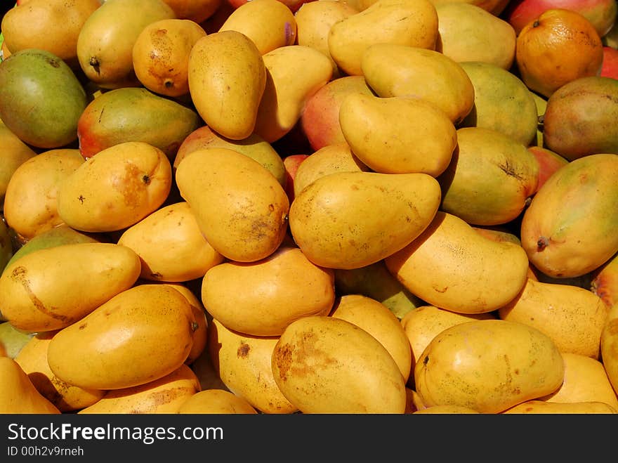 Mangos for sale at a farmers market, San Francisco