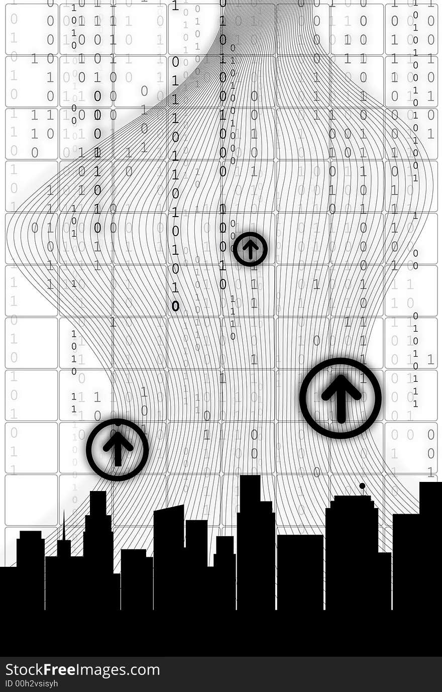 Abstract modern graphic binary code. Abstract modern graphic binary code