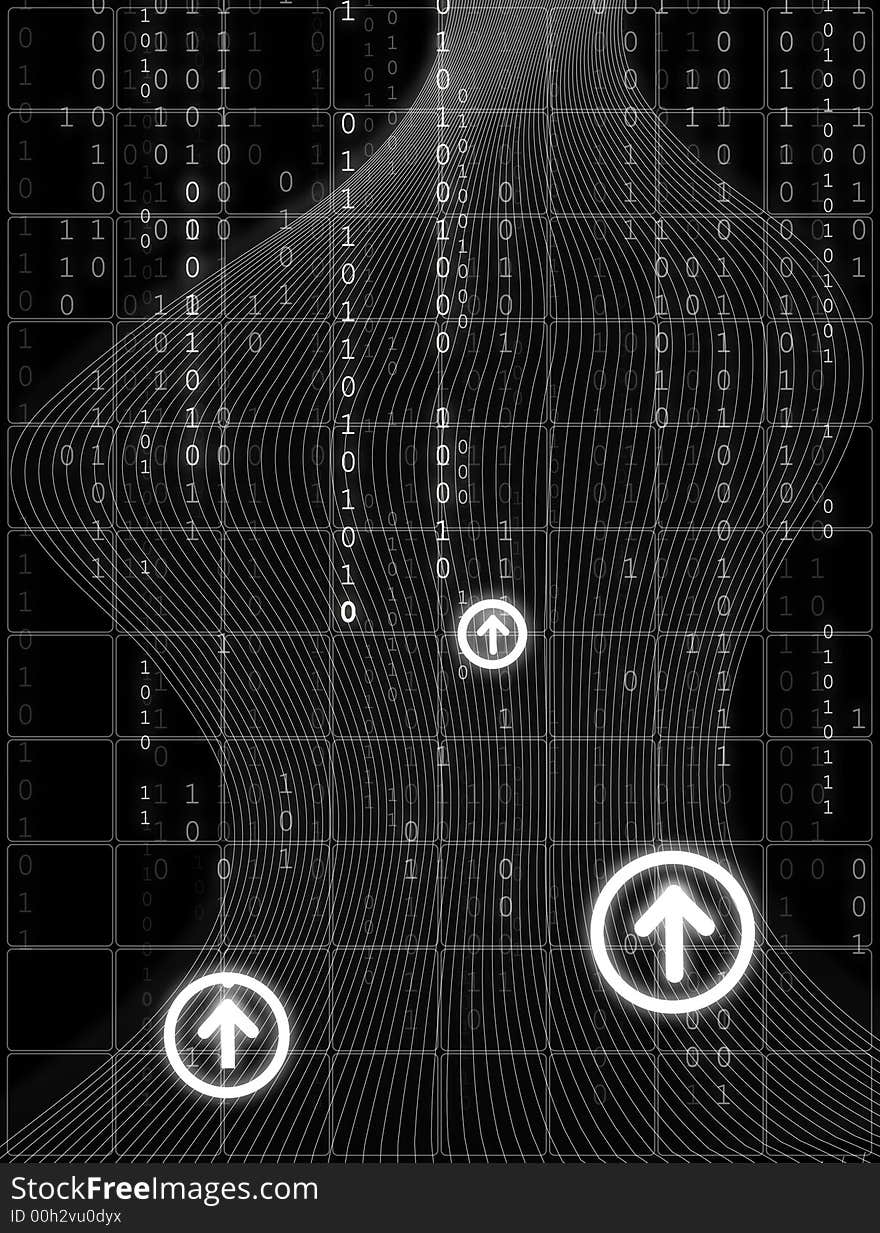 Abstract modern graphic binary code. Abstract modern graphic binary code