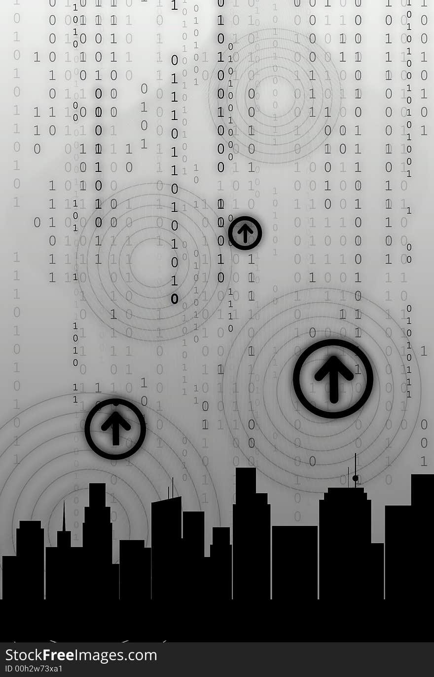 Abstract modern graphic binary code. Abstract modern graphic binary code