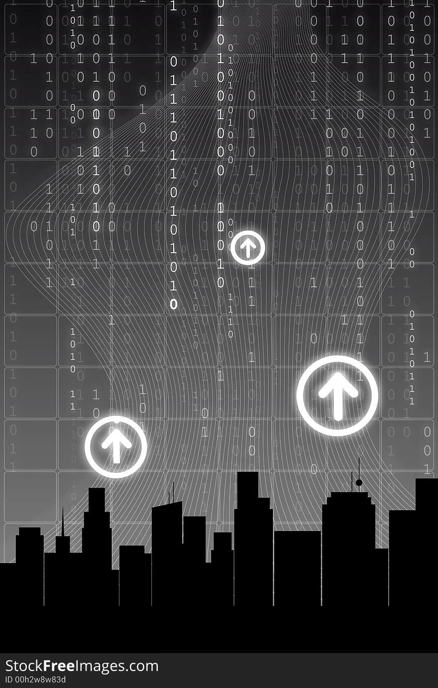 Abstract modern graphic  binary code. Abstract modern graphic  binary code