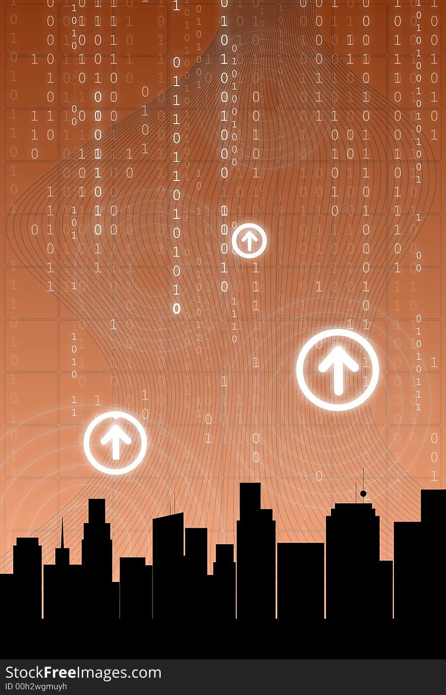 Abstract modern graphic  binary code. Abstract modern graphic  binary code