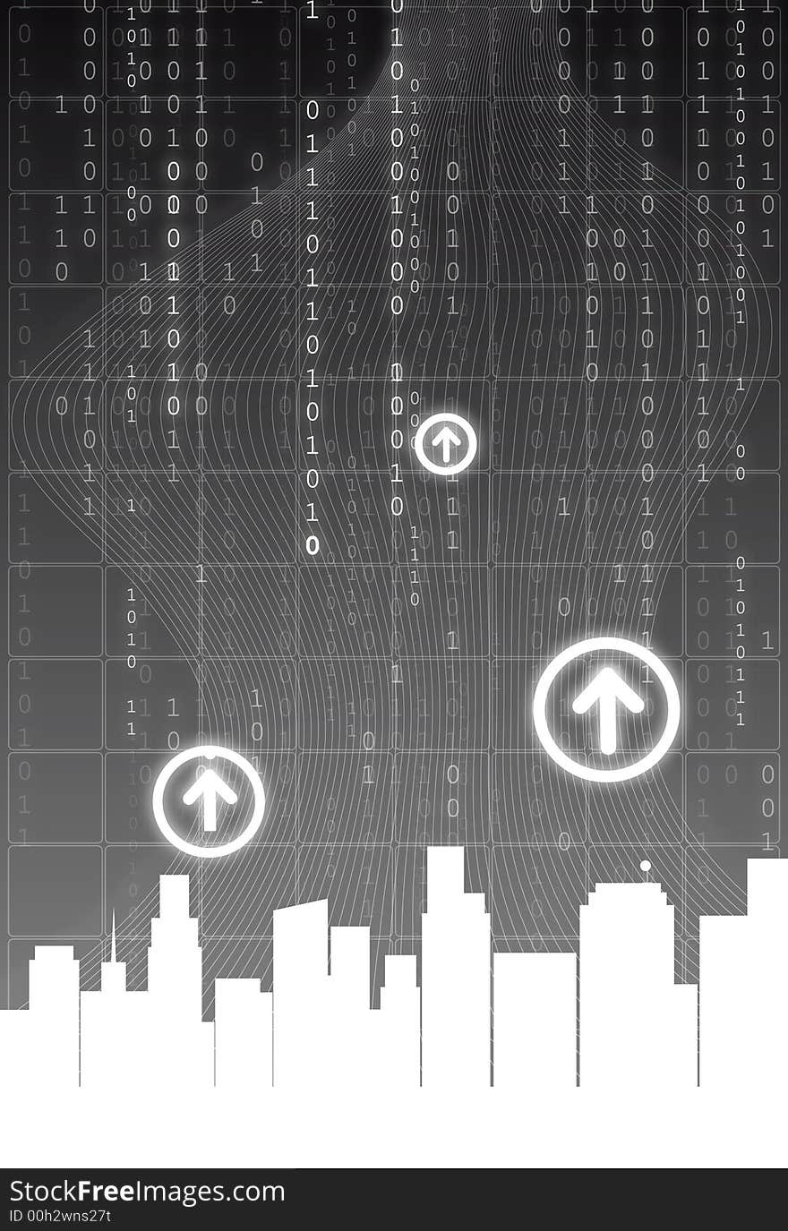 Abstract modern graphic binary code. Abstract modern graphic binary code