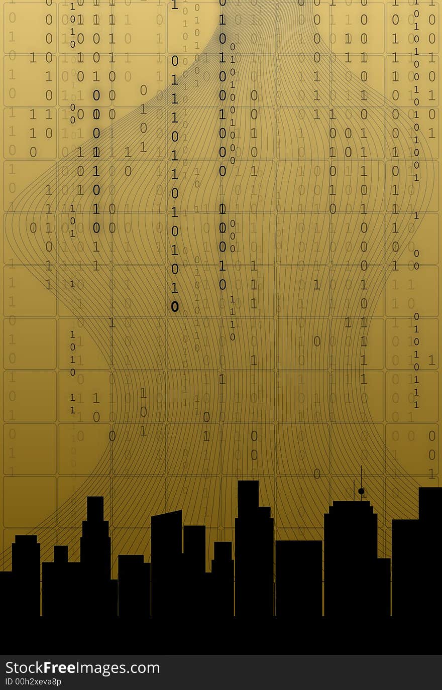 Abstract modern graphic binary code. Abstract modern graphic binary code