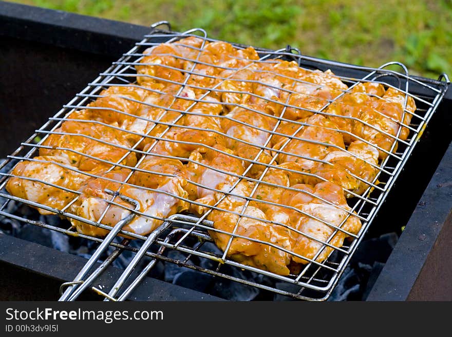 Appetizing Barbecue on the grill