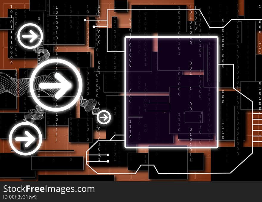 Abstract modern graphic binary code. Abstract modern graphic binary code