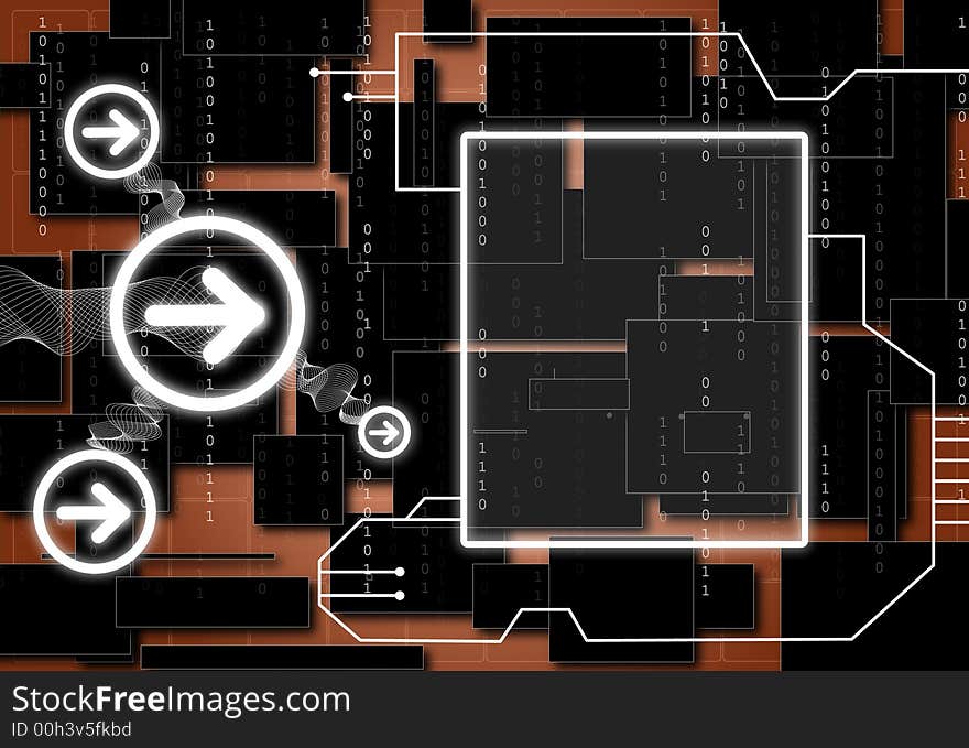 Abstract modern graphic binary code. Abstract modern graphic binary code