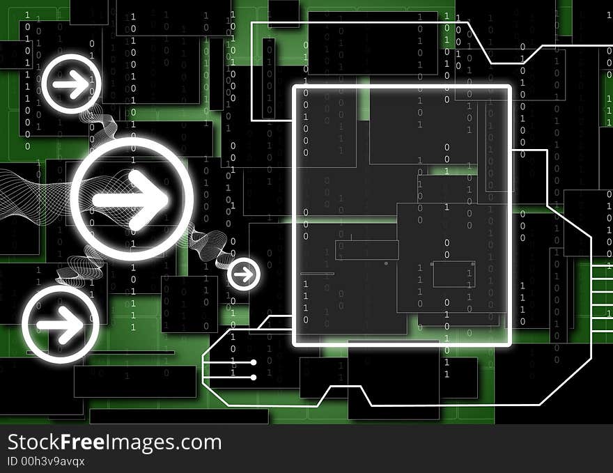 Abstract modern graphic binary code. Abstract modern graphic binary code