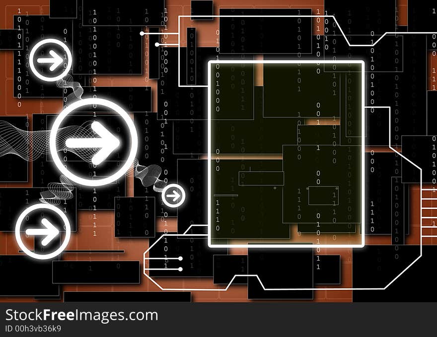 Abstract modern graphic binary code. Abstract modern graphic binary code